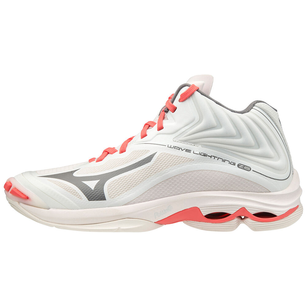 Zapatillas Voleibol Mizuno Wave Lightning Z6 Mid Mujer Blancas Outlet PCQE-26350